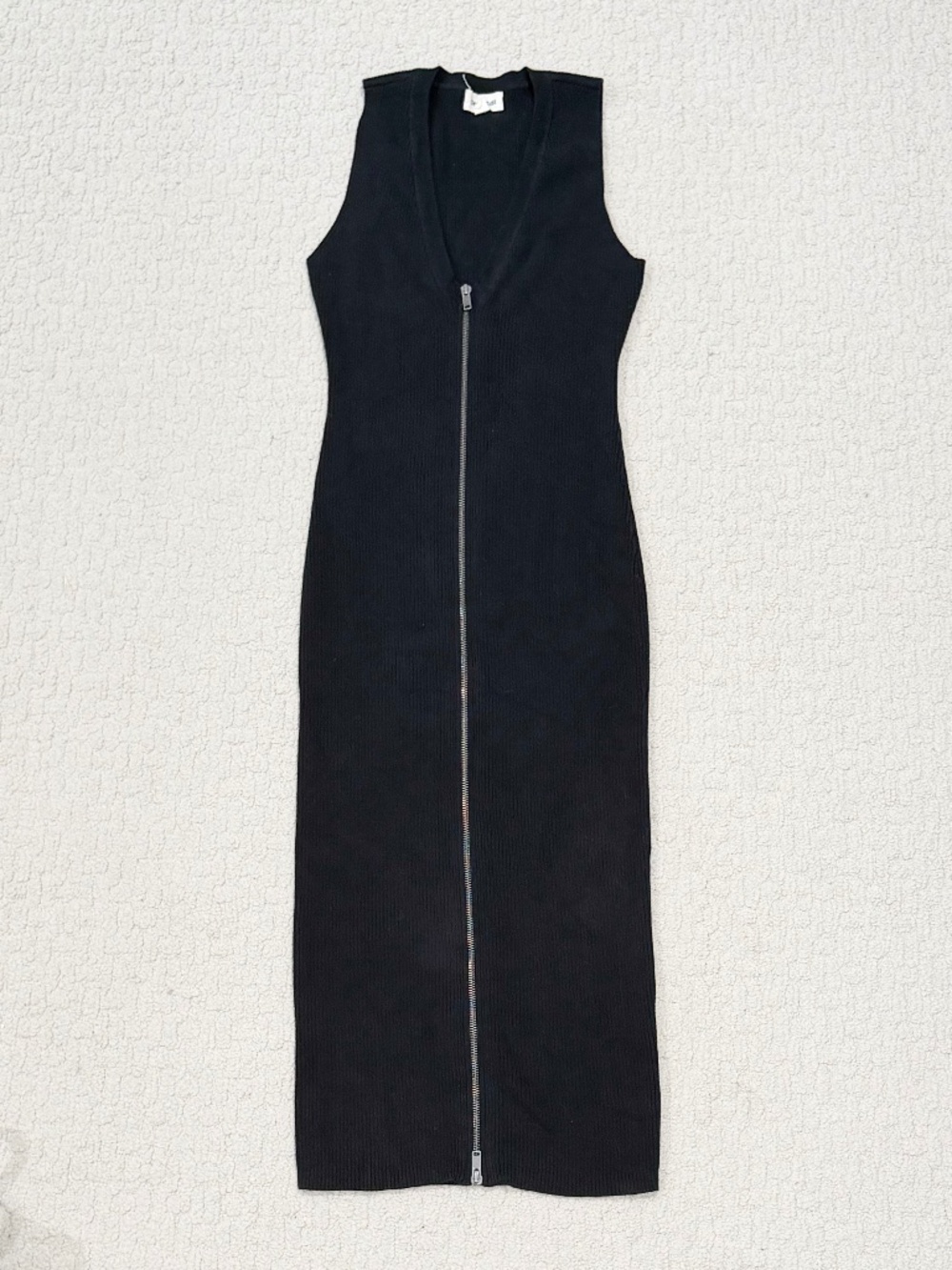 Open Edit Zipper Ribbed Knit Dress Size Small 